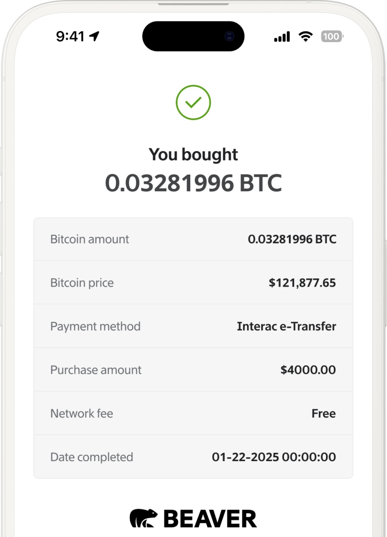 Receive Bitcoin Screenshot